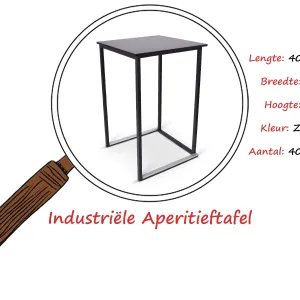 Industriële aperitieftafel